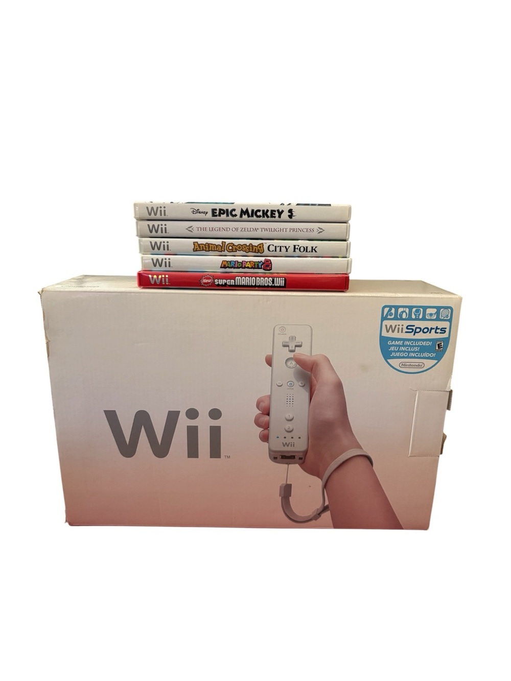 🎮 NINTENDO Wii GAMING BUNDLE — ORIGINAL BOX + GAMES + 2 REMOTES + ACCESSORIES 🎮